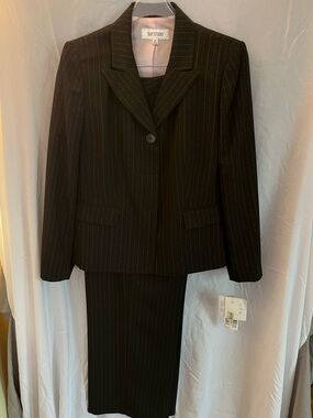 Suit Studio Black Pinstripe Two-Piece Suit